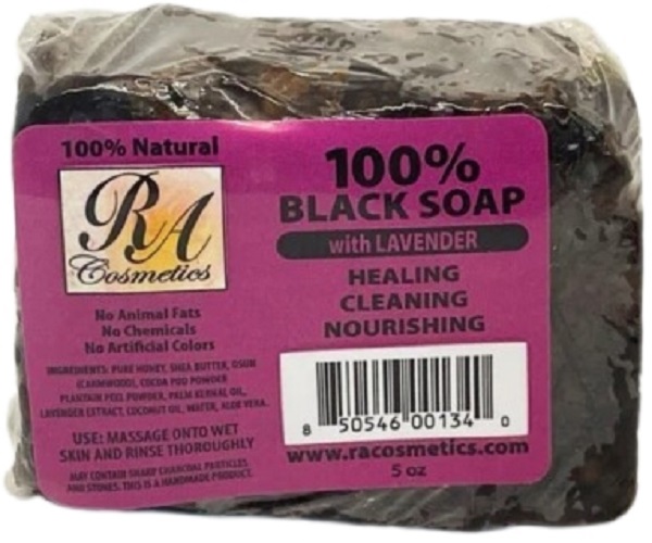 100% BLACK SOAP W/ LAVENDER 5 OZ