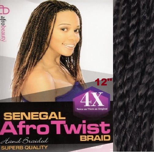 SENEGAL AFRO TWIST BRAID 4X - 12 INCH - AFRO BEAUTY COLLECTION
