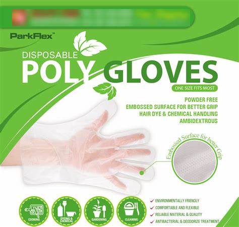 DISPOSABLE POLY GLOVES 100PCS