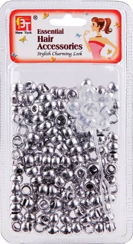 ROUND BEADS<BR> SMALL - SILVER 