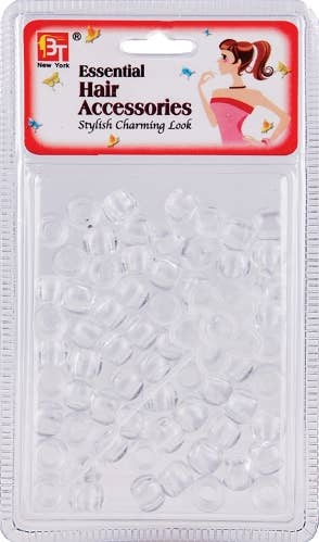 ROUND BEADS<BR> LARGE - CLEAR 