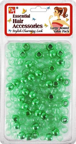 LARGE ROUND GALACTIC BEADS VALUE PACK (GGREEN) 