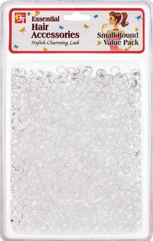 ROUND BEADS VALUE PACK<BR> SMALL - CLEAR 
