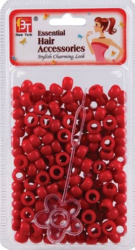 ROUND BEADS<BR> SMALL - RED 