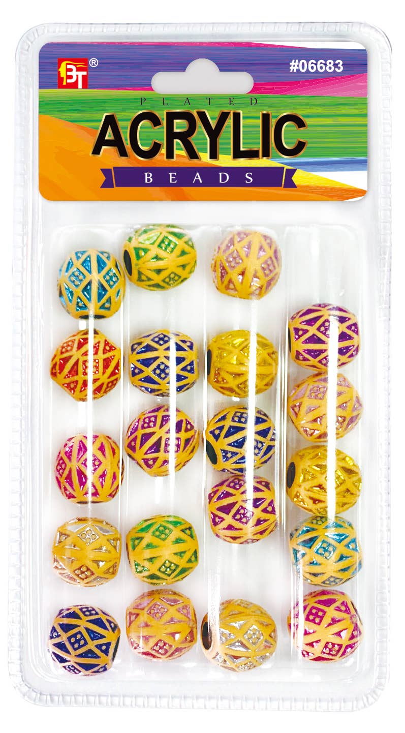 PLATING ACRYLIC BEADS VALUE PACK 