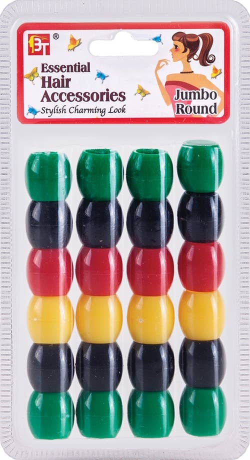 JUMBO ROUND BEADS (AFRO COLOR) 