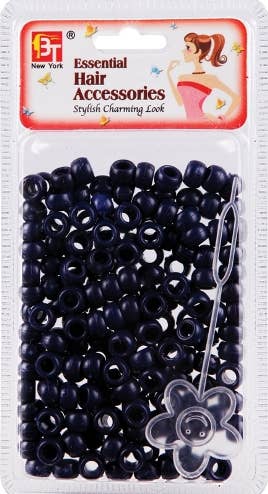 ROUND BEADS<BR> SMALL - NAVY 