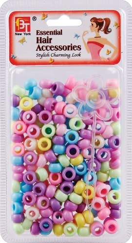 ROUND BEADS<BR> SMALL - PASTEL ASSORTED 