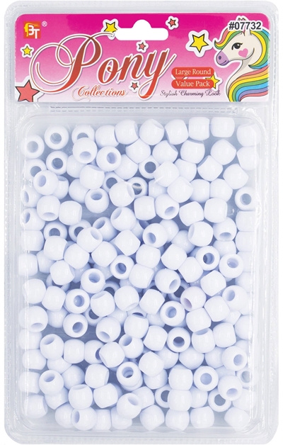 LARGE ROUND BEADS VALUE PACK (WHITE) 